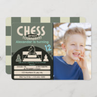 Chess Tournament Birthday Party Green Theme photo