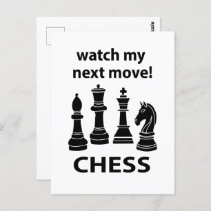 Chess Watch My Next Move Chess Postcard