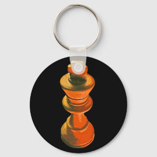 Chess, White King, Stylised (1) Keychain