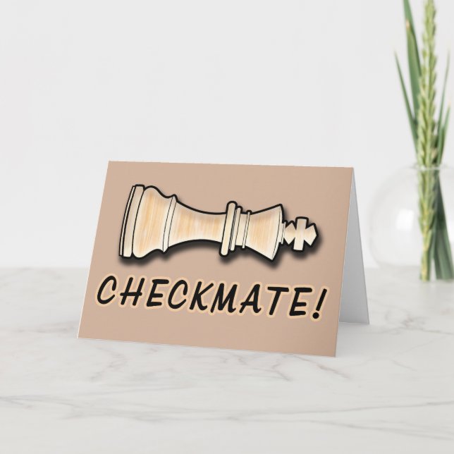 Chess Win Congratulations Checkmate Card (Front)