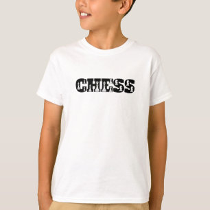 Chess Word Black Letters White Pieces Creative T-Shirt