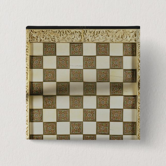 Chessboard 2 Inch Square Button (Front)