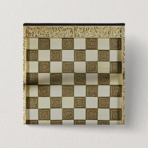 Chessboard 2 Inch Square Button