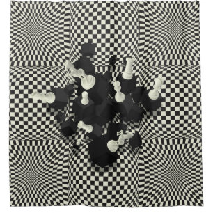 Chessboard and 3D Chess Pieces composition