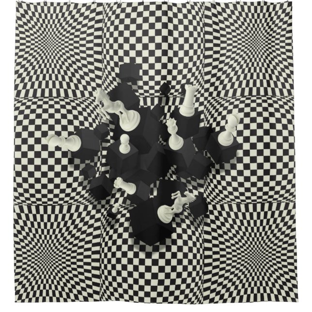 Chessboard and 3D Chess Pieces composition (Front)