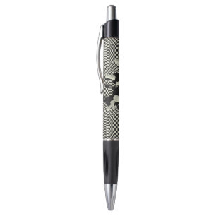 Chessboard and 3D Chess Pieces composition Pen