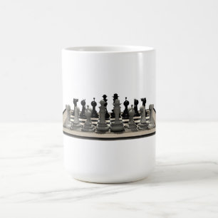 Chessboard & Chess Pieces: Coffee Mug