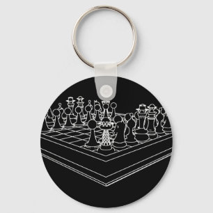 Chessboard & Chess Pieces: Keychain