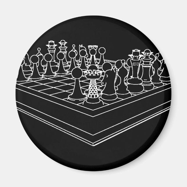 Chessboard & Chess Pieces: Magnet (Front)