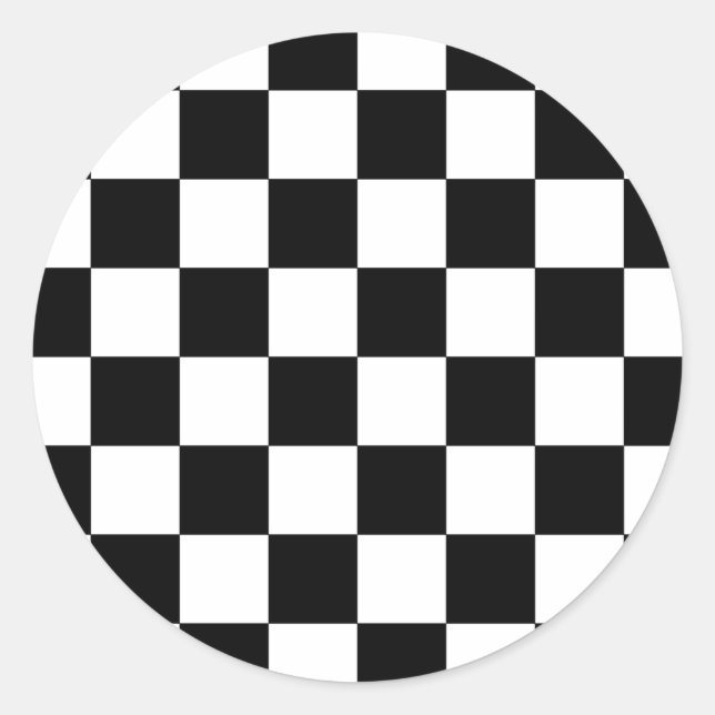 Chessboard Classic Round Sticker (Front)