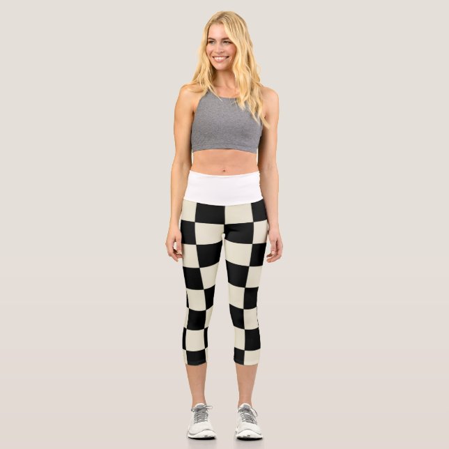 Chessboard lecapcnm capri leggings (Front)