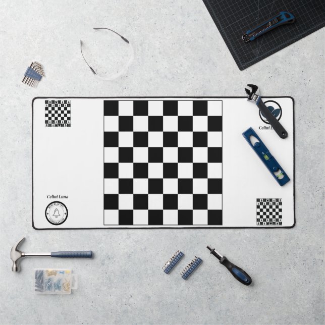 Chessboard Motif de bureau Mat - Strategic Style & (Poste de travail)