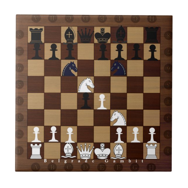 Chessboard Opening Belgrade  Gambit  Tile (Front)
