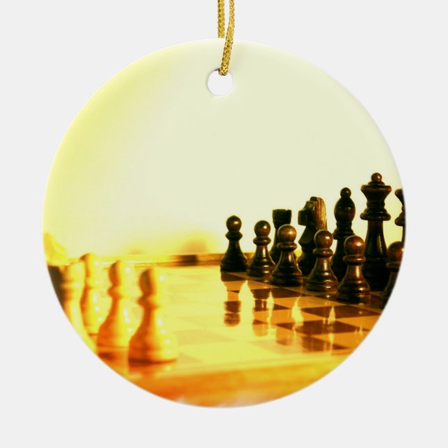 Chessboard Ornaemnt Ceramic Ornament (Front)
