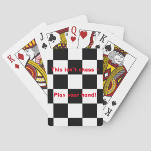 Chessboard Pattern Funny Playing Cards