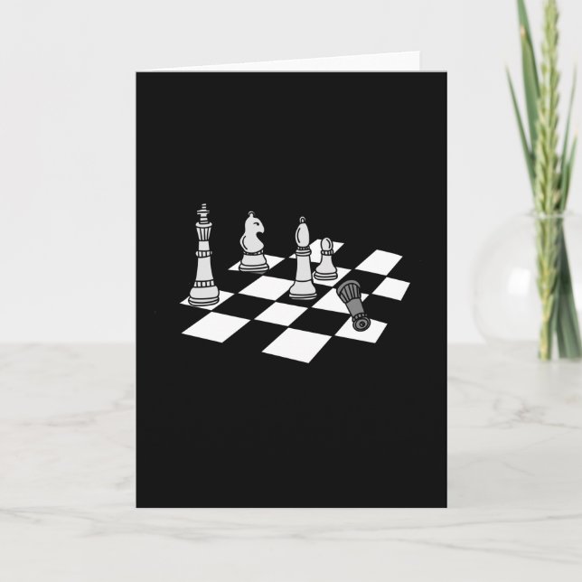 Chessboard Player Chess Pieces Card (Front)