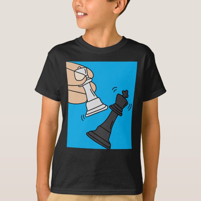 Chessboard Player Chess Pieces T-Shirt (Front)