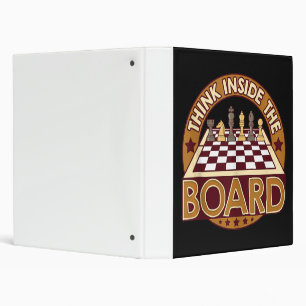 ChessBoard Quote Chess Player Thinking Game Board Binder