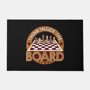 ChessBoard Quote Chess Player Thinking Game Board Doormat