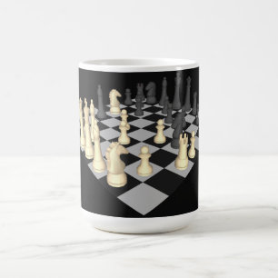 Chessboard with Chess Pieces - Custom Mug