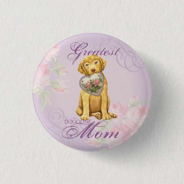 Chessie Heart Mom 1 Inch Round Button (Front)