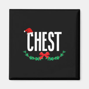 Chest Christmas Festive Santa Hat Design Magnet