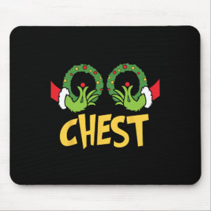 Chest Nuts Christmas  Fun Matching Couple Chest Nu Mouse Pad