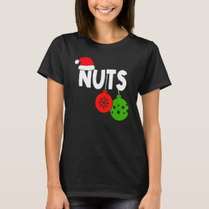 Chest Nuts Christmas Funny Matching Couple Chestnu T-Shirt