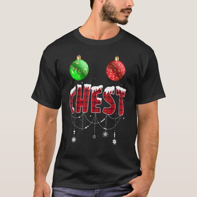 Chest Nuts Christmas   Matching Couple Chestnuts 4 T-Shirt (Front)