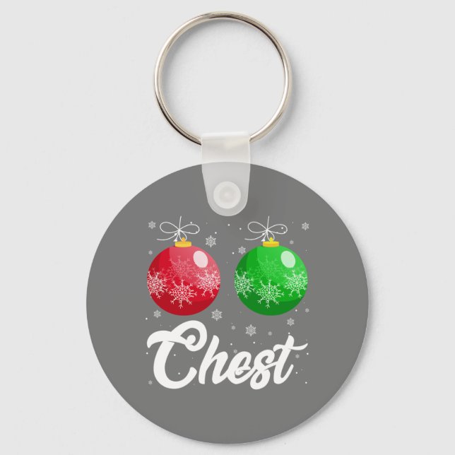 Chest Nuts Christmas Matching Couple Chestnuts Keychain (Front)