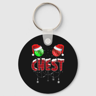 Chest Nuts Christmas Shirt Matching Couple Chestnu Keychain