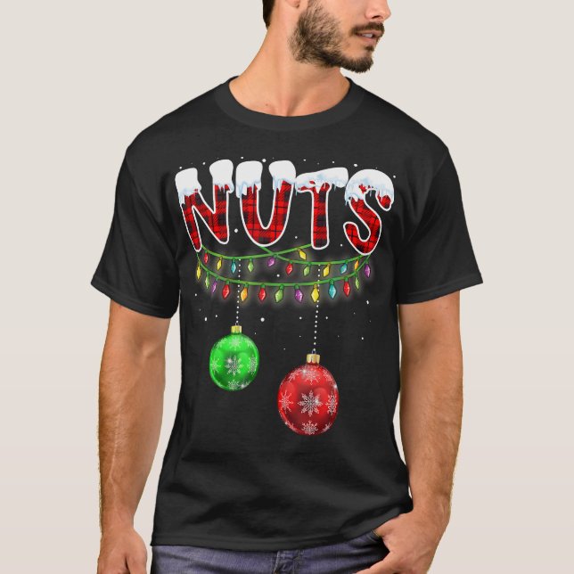 Chest Nuts Christmas T Shirt Matching Couple Chest (Front)