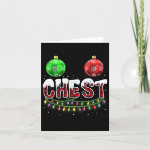 Chest Nuts Christmas T Shirt Matching Couple Chest Card