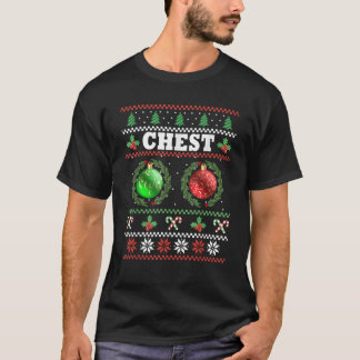 Chest Nuts Christmas T Shirt Ugly Matching Couple