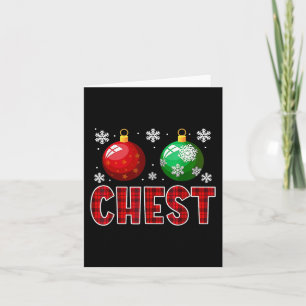Chest Nuts Fun Matching Chestnuts Christmas Couple Card
