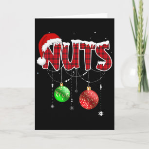 Chest Nuts Fun Matching Chestnuts Christmas Couple Card