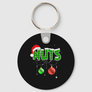 Chest Nuts Fun Matching Chestnuts Christmas Couple Keychain