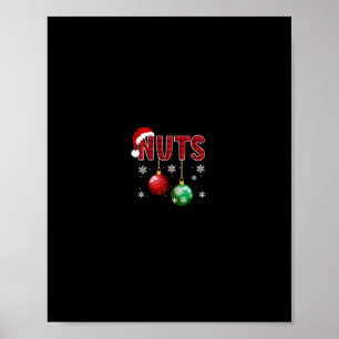 chest nuts funny matching chestnuts christmas coup poster