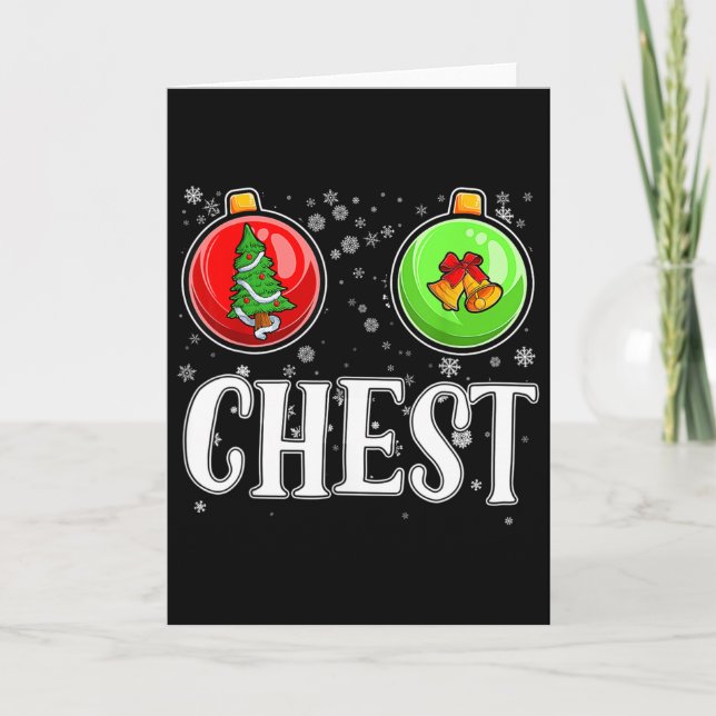 Chest Nuts Matching Chestnuts Christmas Couples Nu Card (Front)