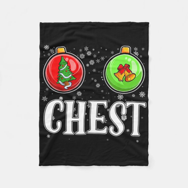 Chest Nuts Matching Chestnuts Christmas Couples Nu Fleece Blanket (Front)