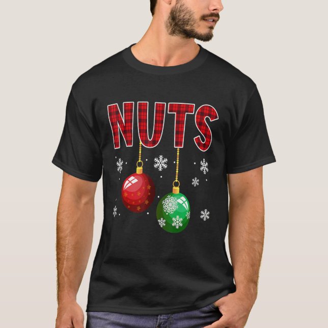Chest Nuts Matching Chestnuts   Christmas Couples  T-Shirt (Front)