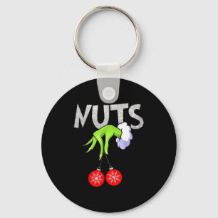 Chest Nuts Matching Chestnuts Christmas Snow Coupl Keychain