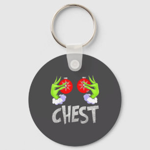 Chest Nuts Matching Chestnuts Christmas Snow Coupl Keychain