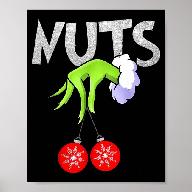 Chest Nuts Matching Chestnuts Christmas Snow Coupl Poster (Front)