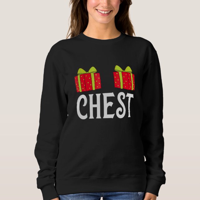 Chest Nuts Matching Chestnuts  Christmas Sweatshirt (Front)