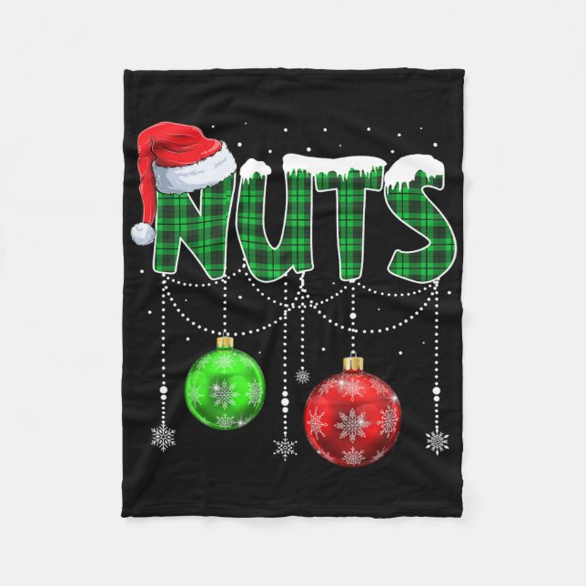 Chest Nuts Matching Chestnuts Fun Christmas Couple Fleece Blanket (Front)