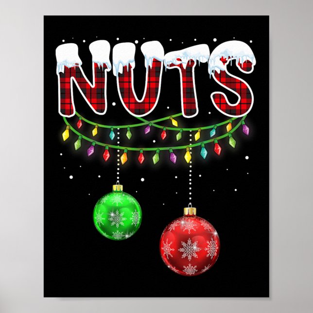 Chest Nuts Matching Chestnuts Fun Christmas Couple Poster (Front)