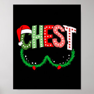 Chest Nuts Matching Chestnuts Funny Christmas Coup Poster