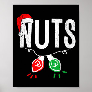 Chest Nuts Matching Chestnuts Funny Christmas Coup Poster