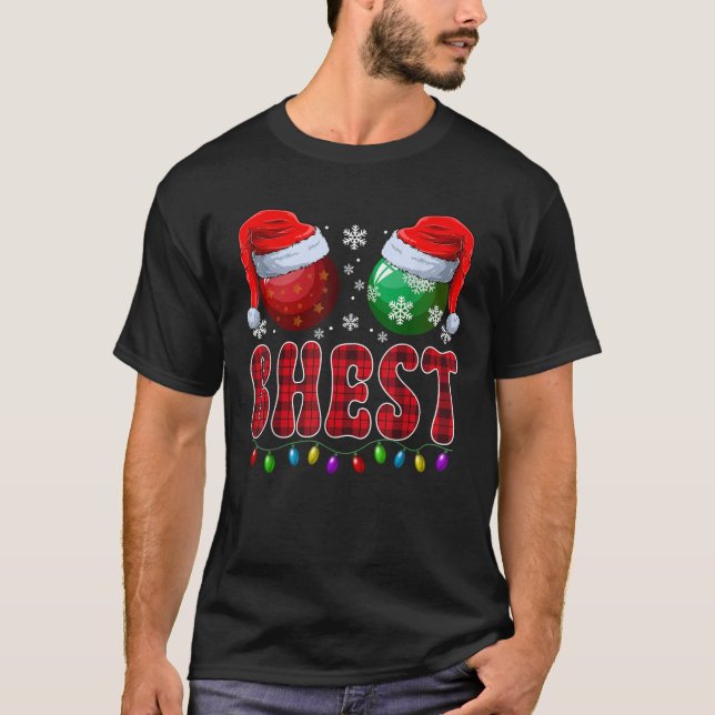 Chest Nuts Matching Chestnuts Funny Christmas Coup T-Shirt (Front)